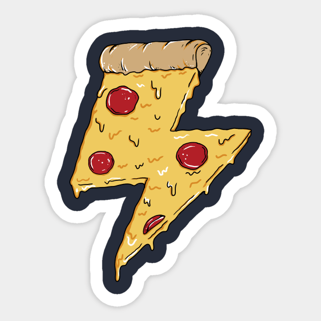 Pizza Power Sticker by coffeeman